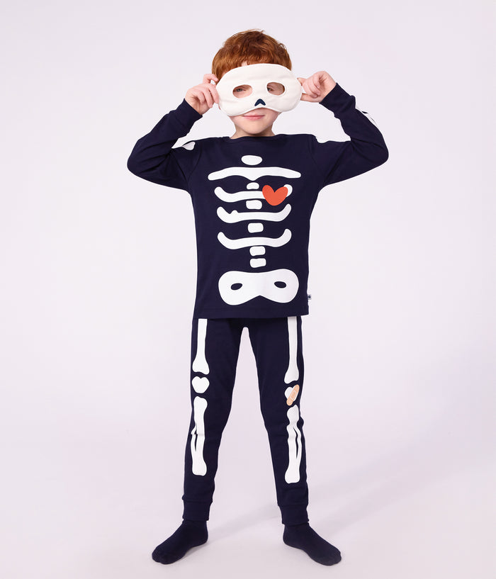 pyjama deguisement squelette enfant en coton