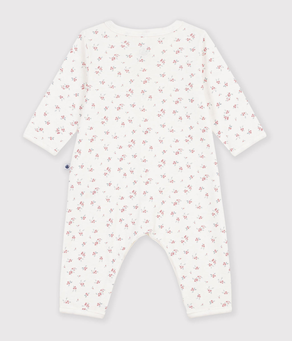 pyjama bebe sans pieds en coton imprime a fleurs