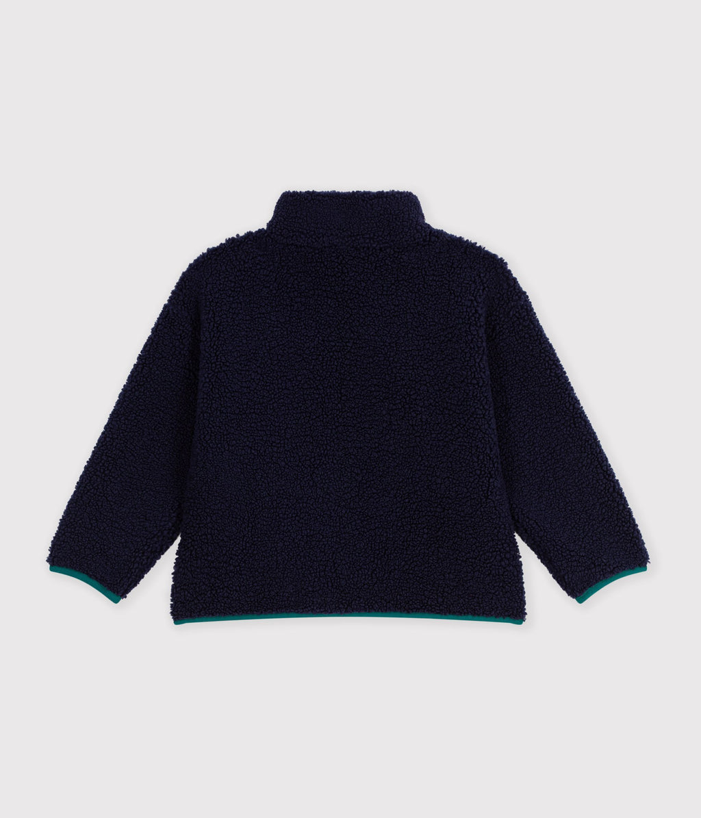veste enfant en sherpa unie colorblock