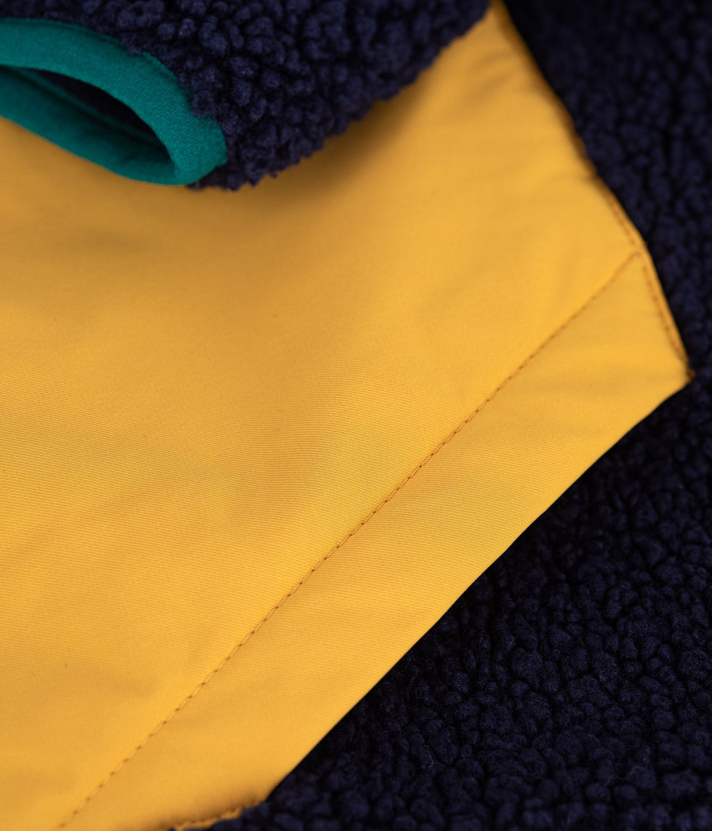 veste enfant en sherpa unie colorblock