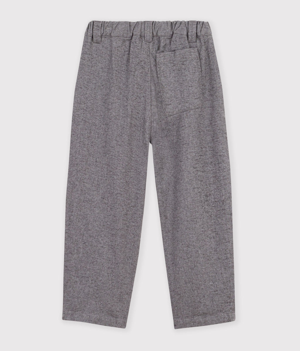 pantalon a pinces enfant en flanelle de coton