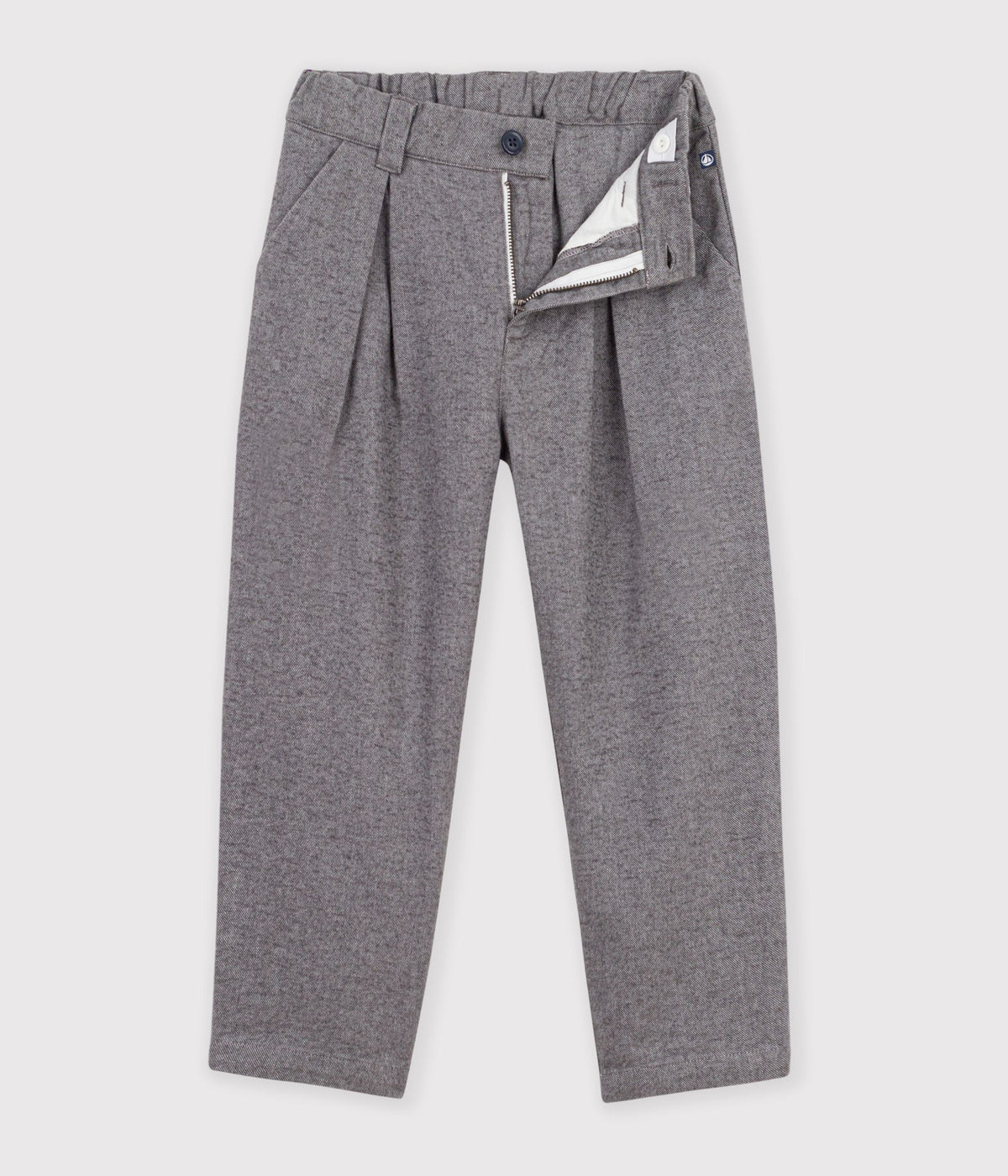 pantalon a pinces enfant en flanelle de coton