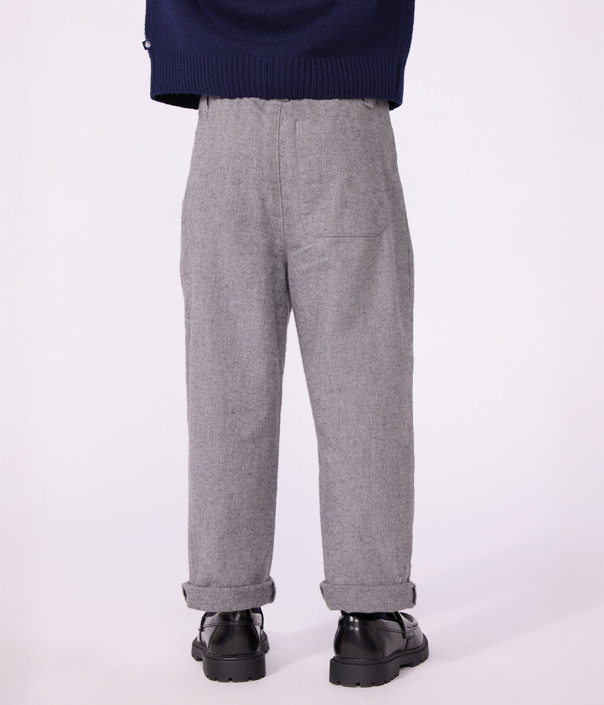 pantalon a pinces enfant en flanelle de coton