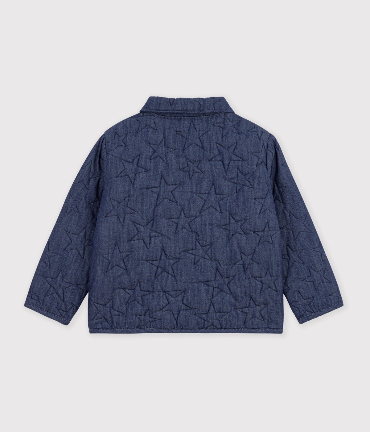 veste enfant en denim uni motif etoiles