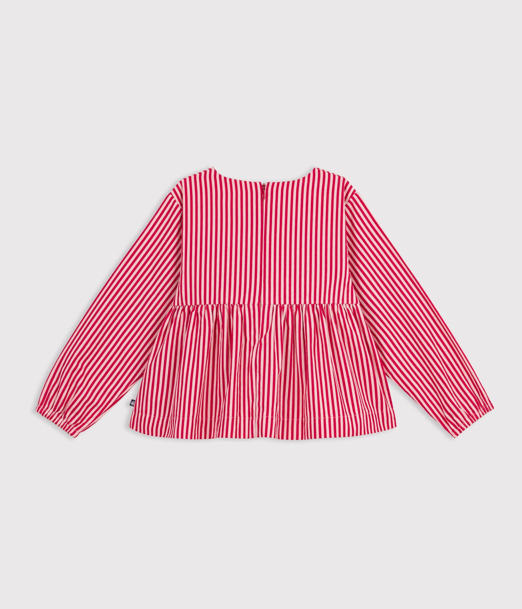 blouse enfant en coton manches longues a rayures