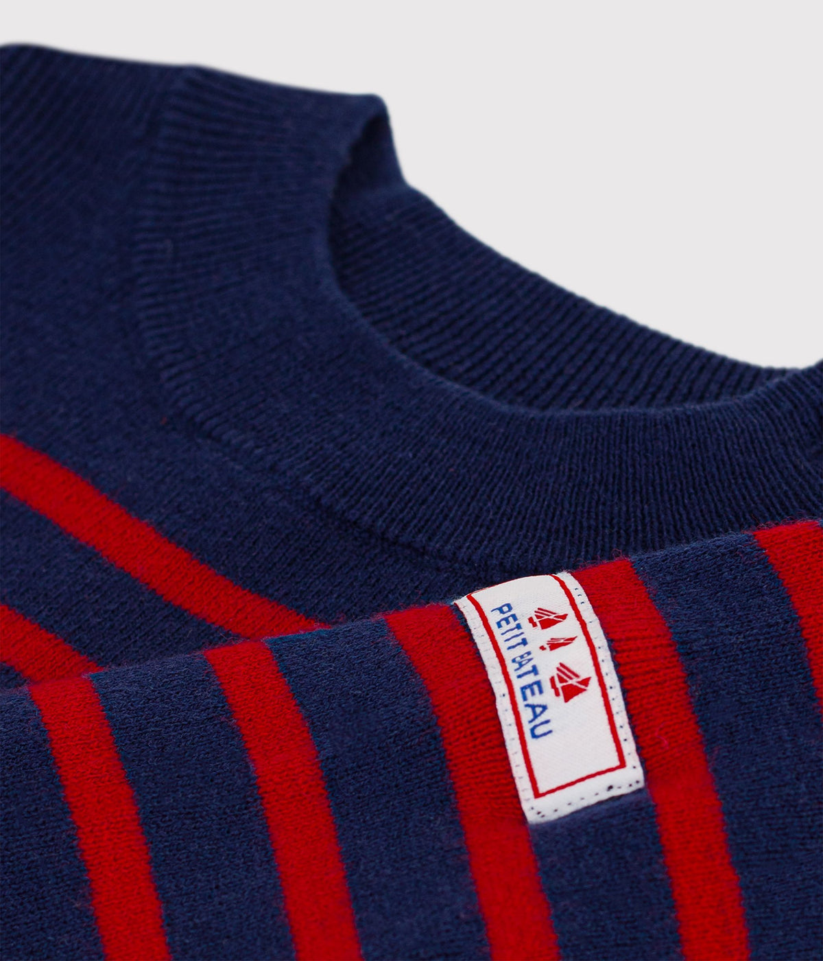 pull marin bebe en laine et coton a rayures
