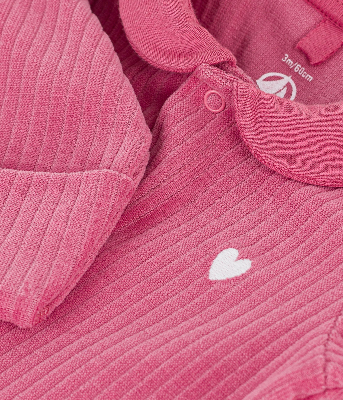 pyjama bebe en velours avec col uni