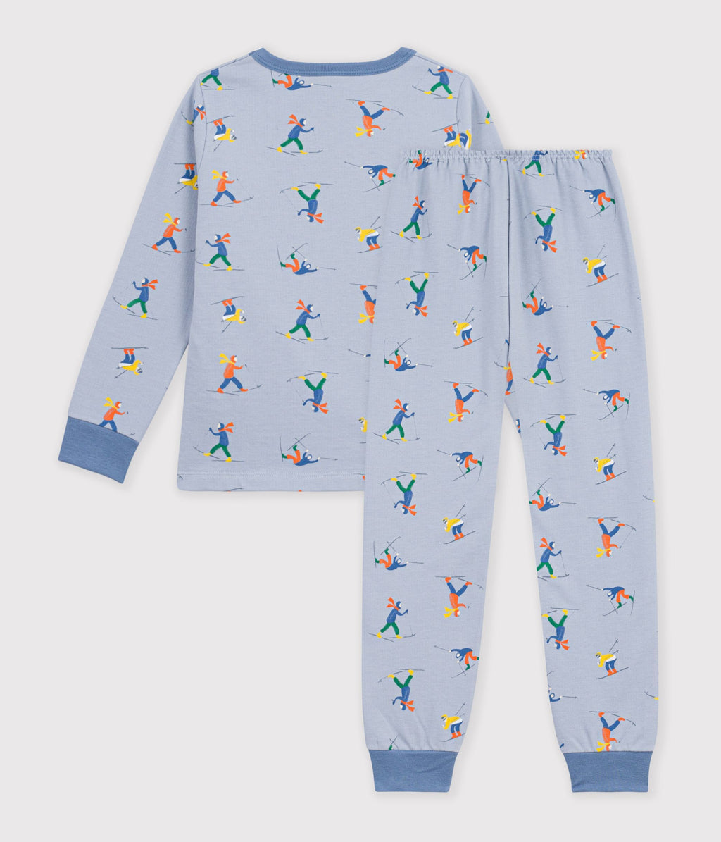 pyjama enfant en molleton imprime skieurs