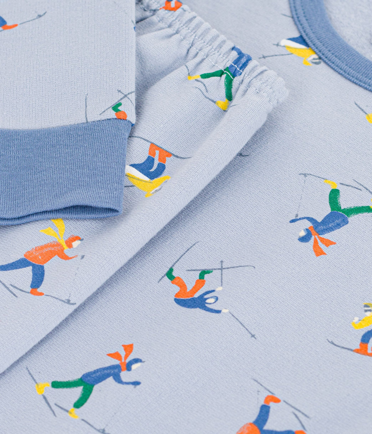 pyjama enfant en molleton imprime skieurs