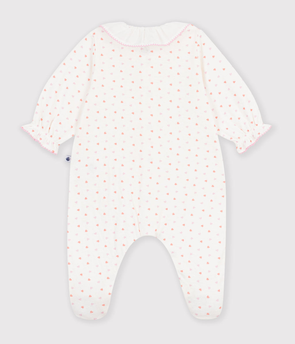 pyjama bebe en tubique imprime a coeurs