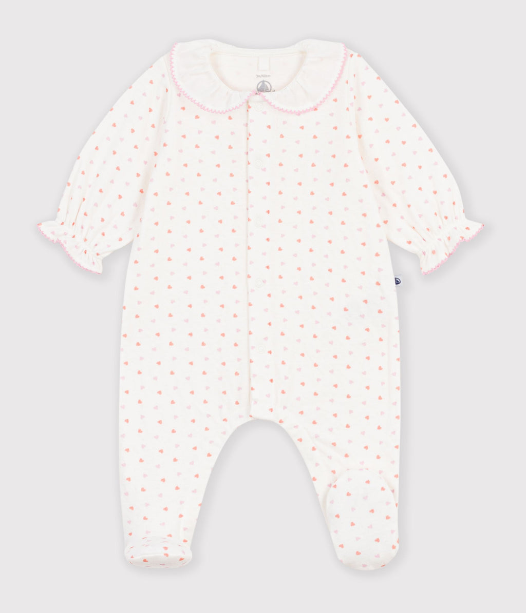 pyjama bebe en tubique imprime a coeurs