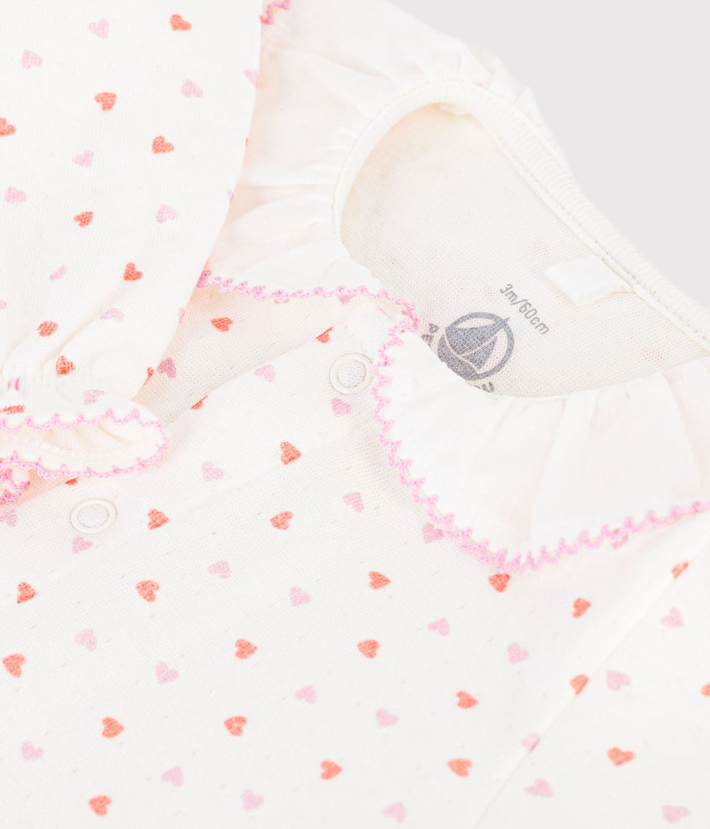 pyjama bebe en tubique imprime a coeurs