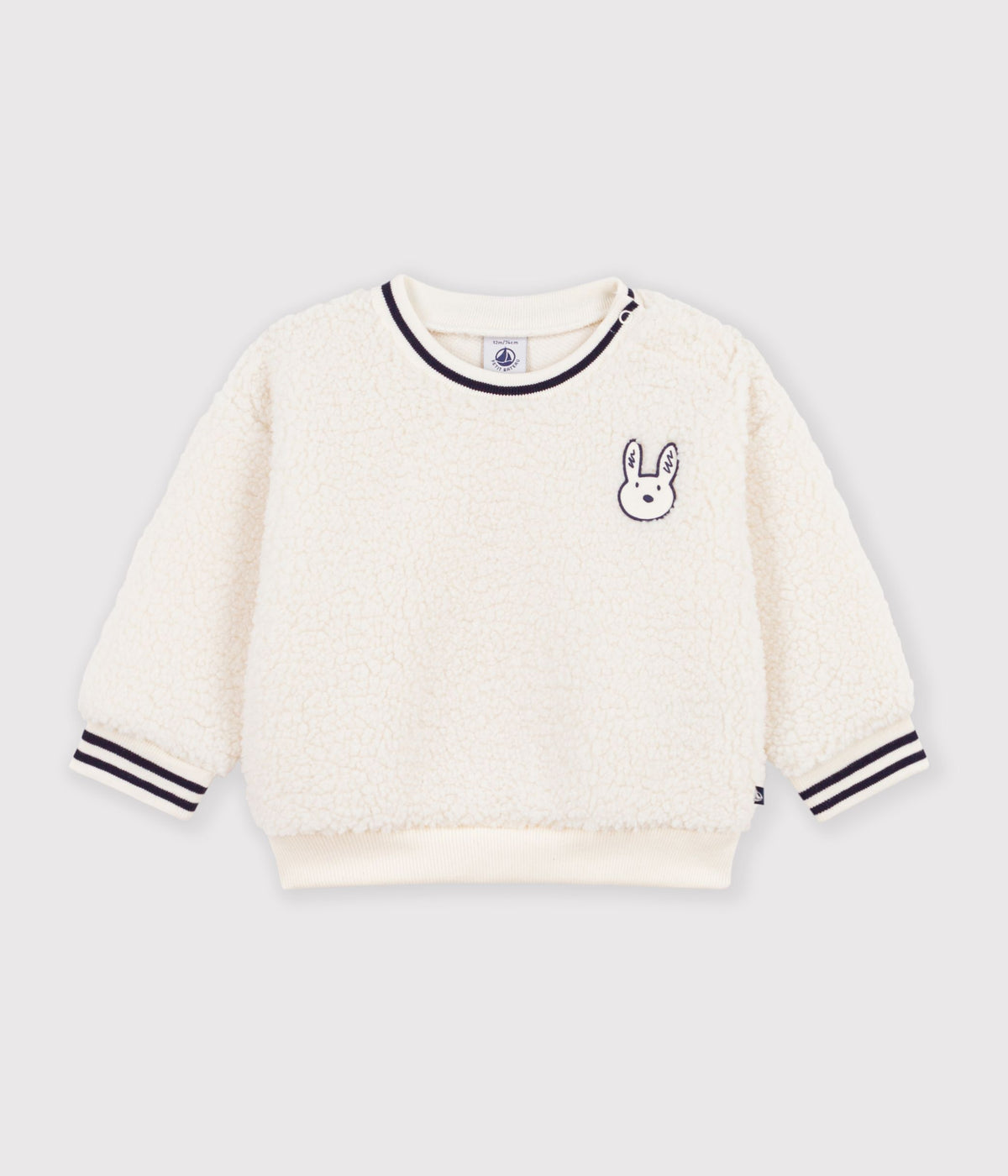 sweatshirt bebe en sherpa unie