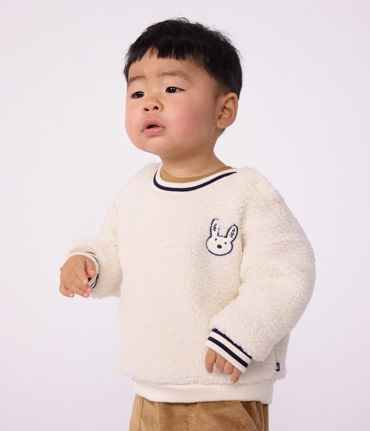sweatshirt bebe en sherpa unie