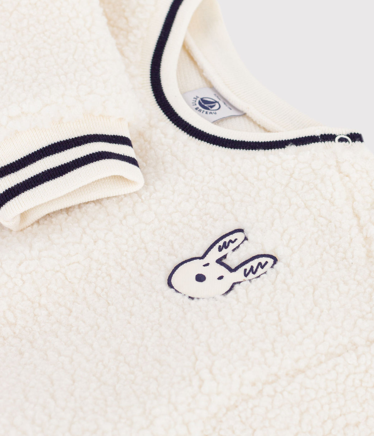 sweatshirt bebe en sherpa unie