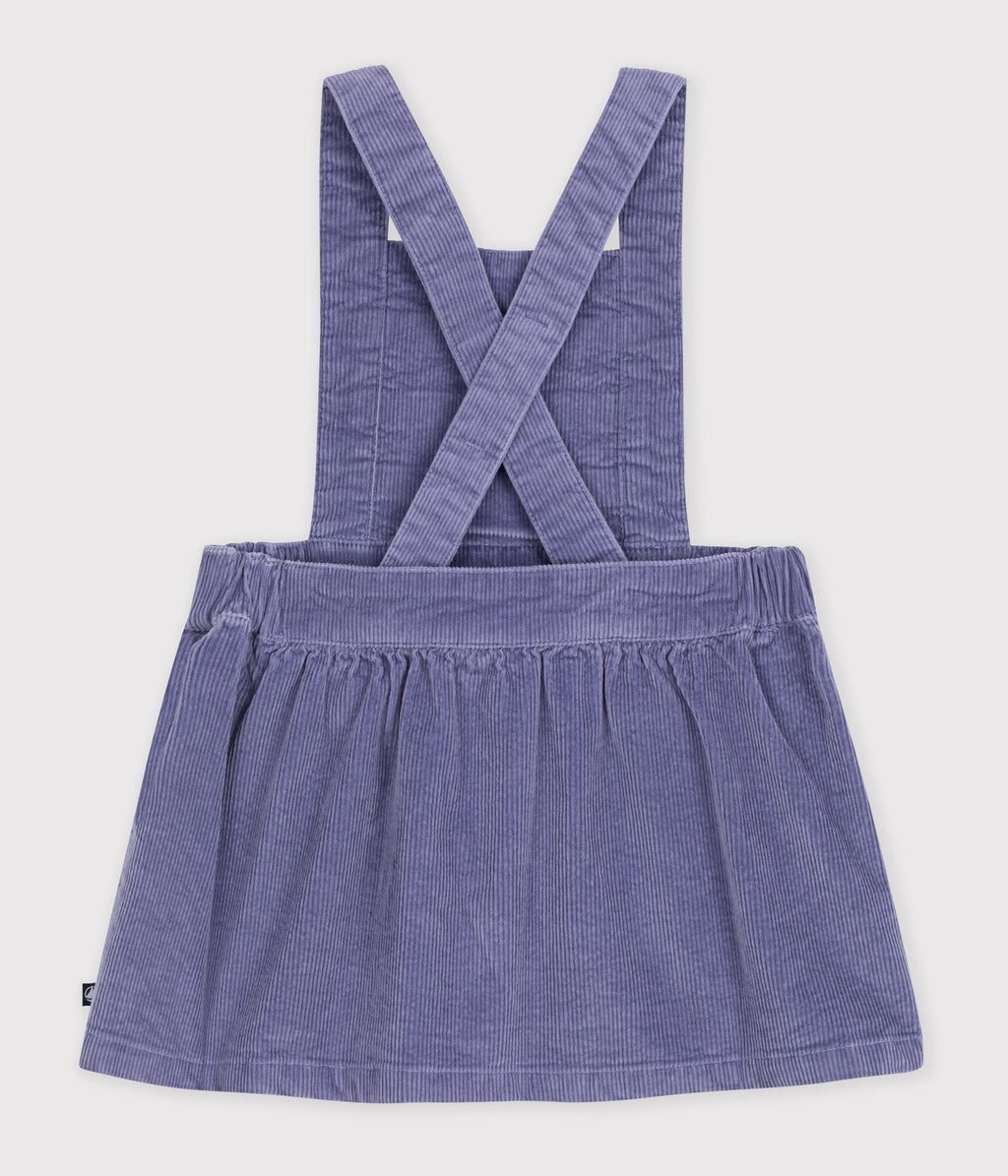 robe bebe sans manches en velours cotele uni