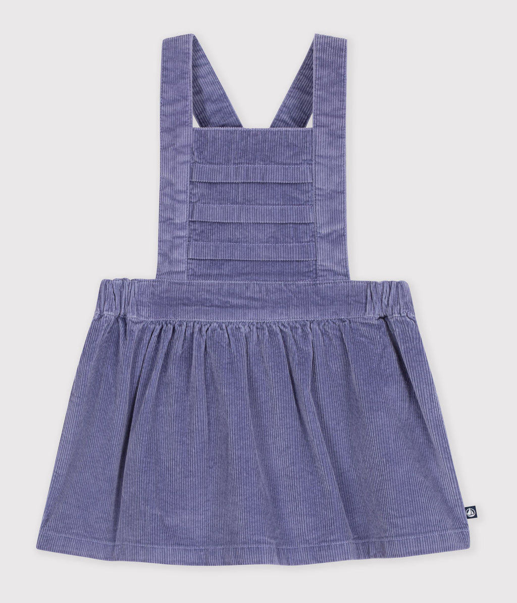 robe bebe sans manches en velours cotele uni