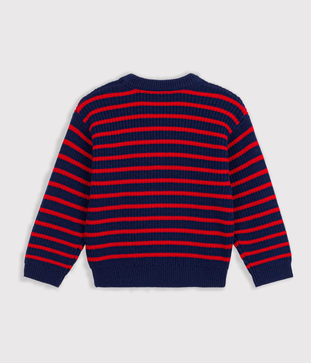 pull enfant en laine et coton a rayures