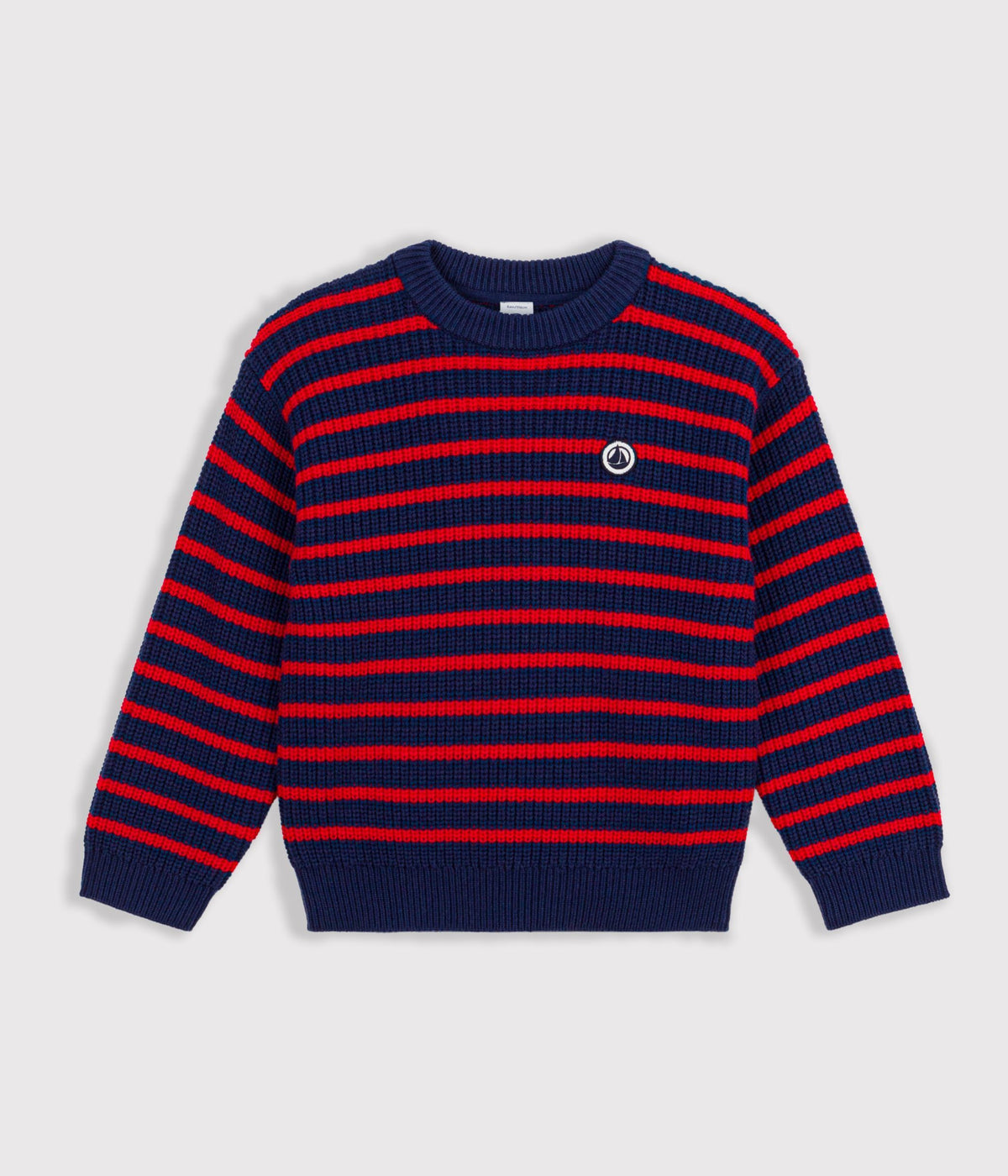 pull enfant en laine et coton a rayures