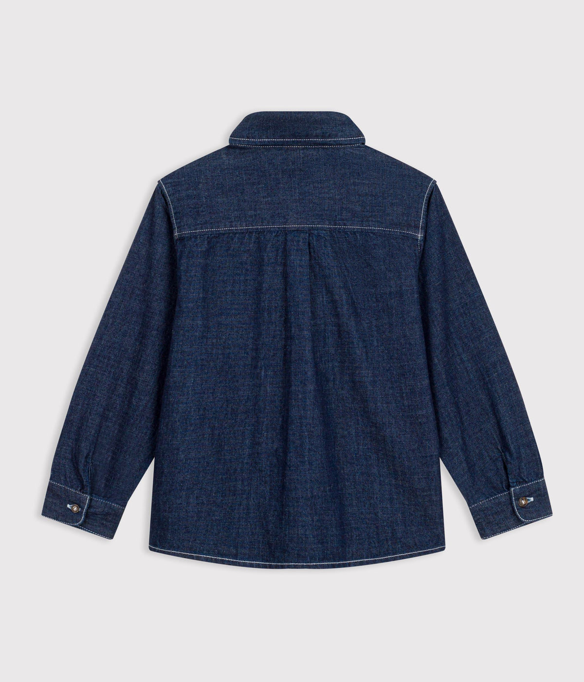 chemise enfant en denim uni
