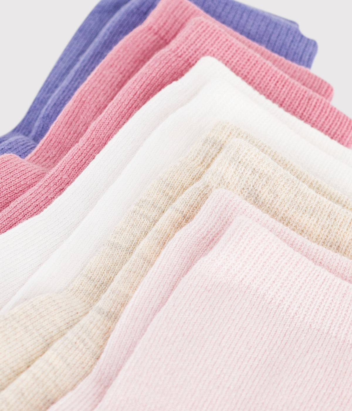 5 paires de chaussettes bebe en coton unies multicouleur