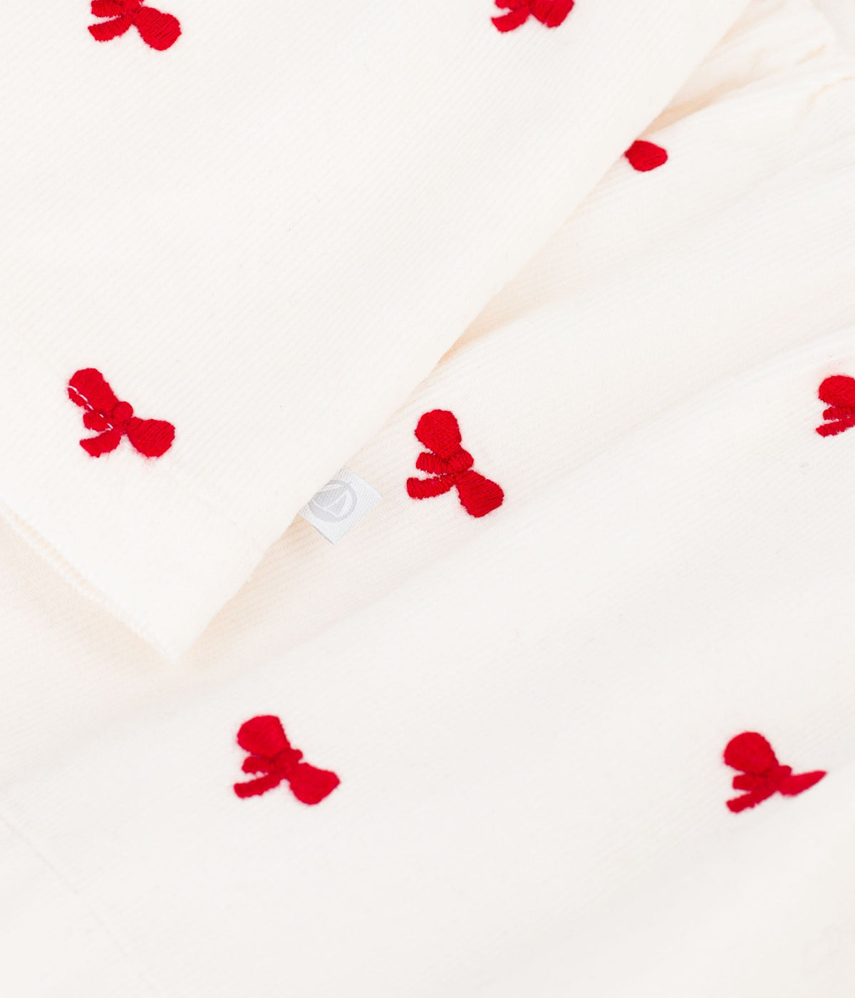 blouse enfant en coton manches longues imprimee noeuds