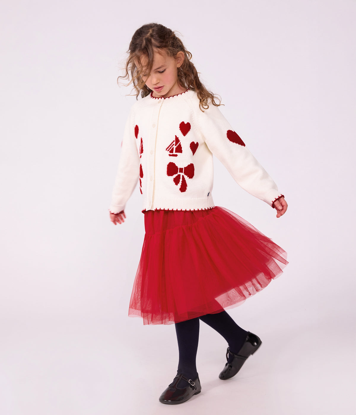 jupe longue en tulle enfant unie