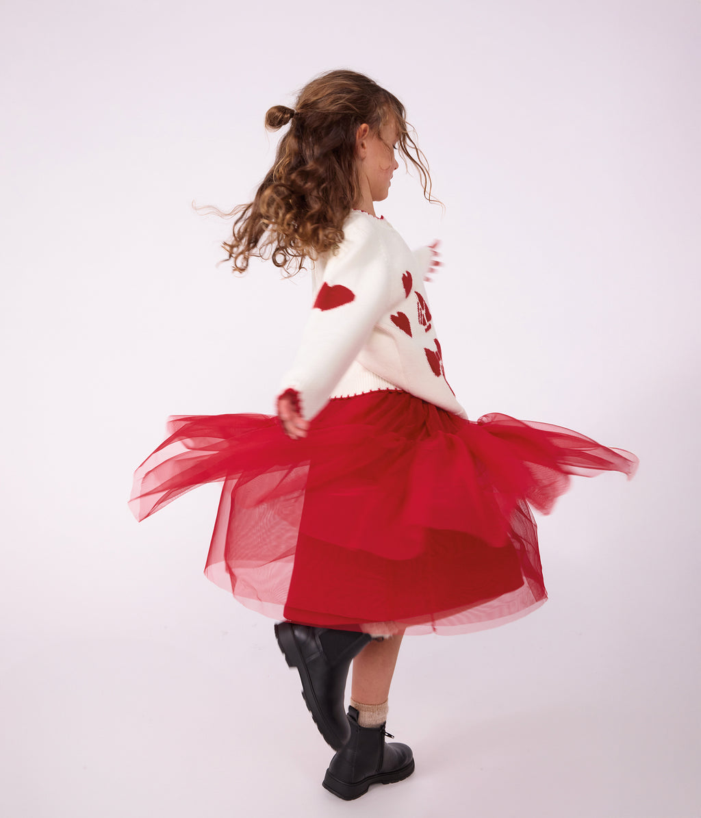 jupe longue en tulle enfant unie