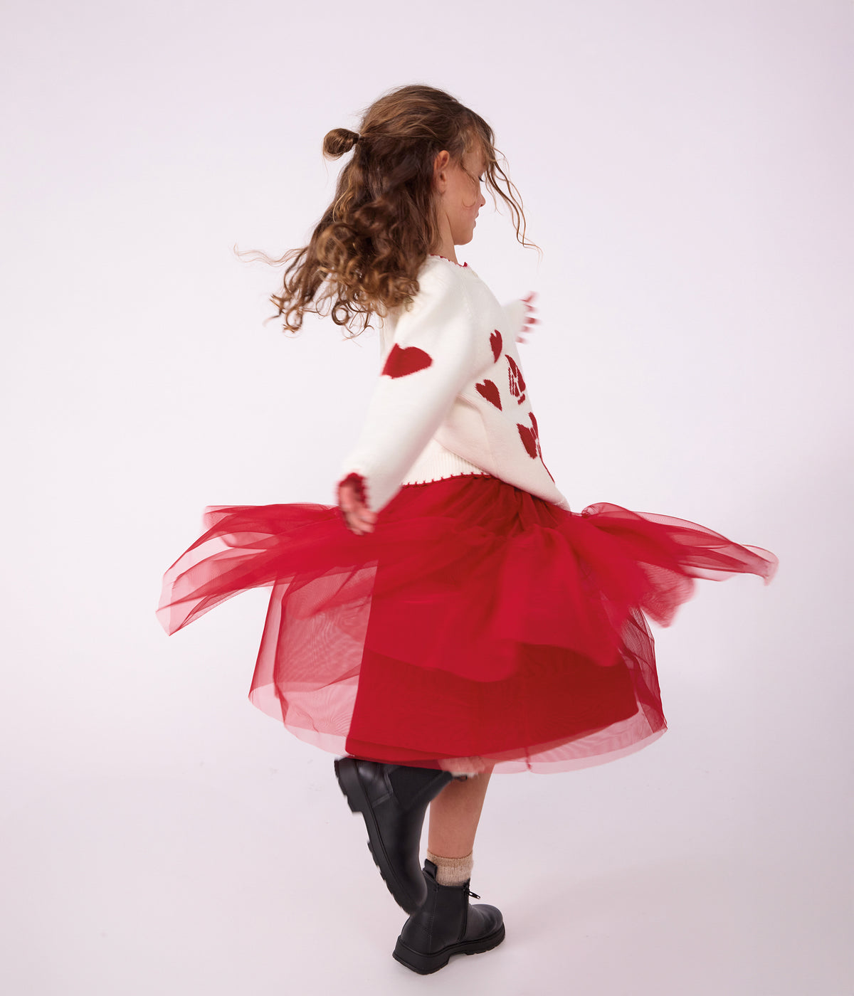 jupe longue en tulle enfant unie
