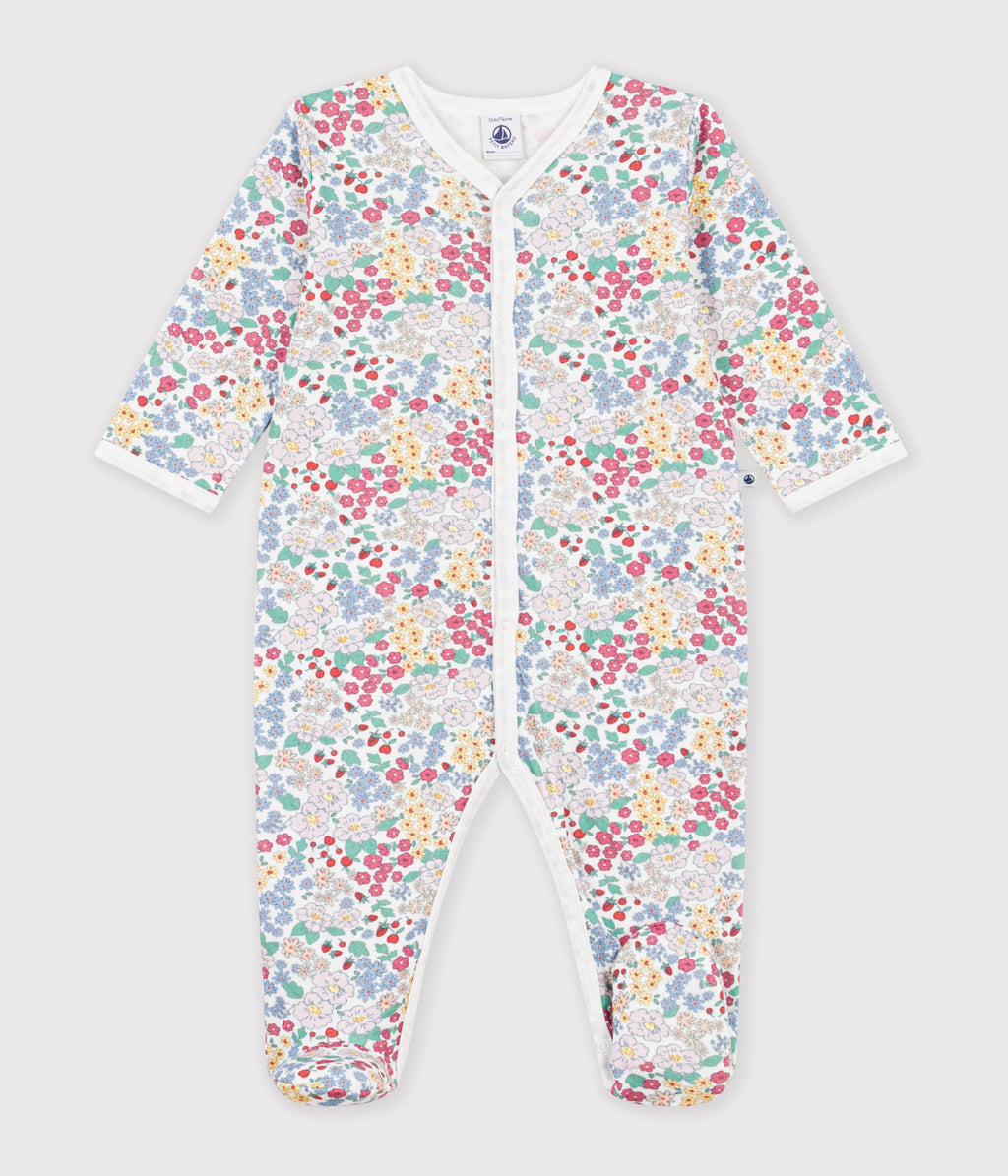 pyjama bebe en tubique imprime a fleurs