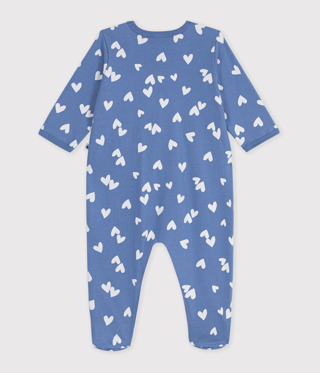 pyjama bebe en molleton imprime coeurs