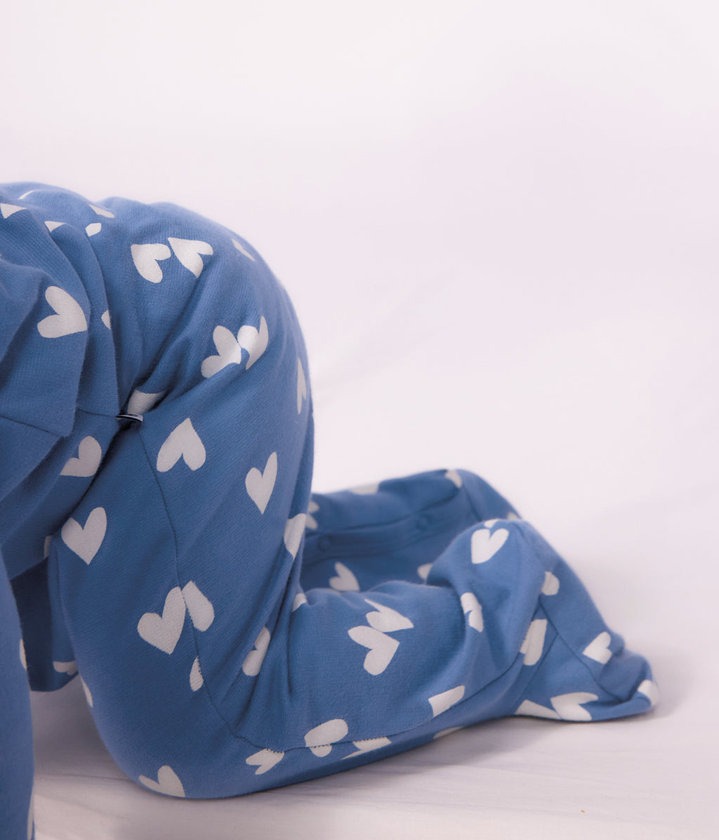pyjama bebe en molleton imprime coeurs