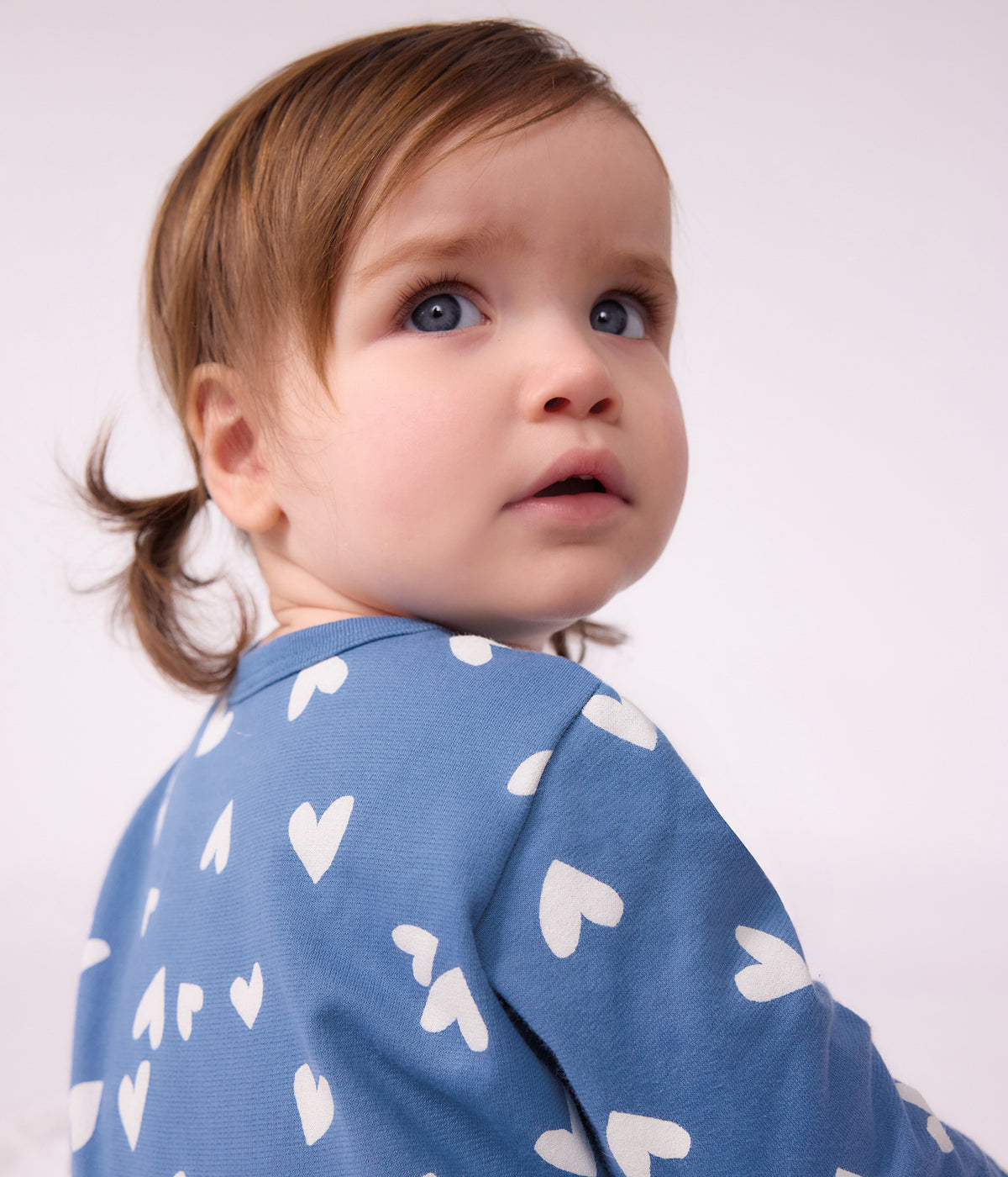 pyjama bebe en molleton imprime coeurs