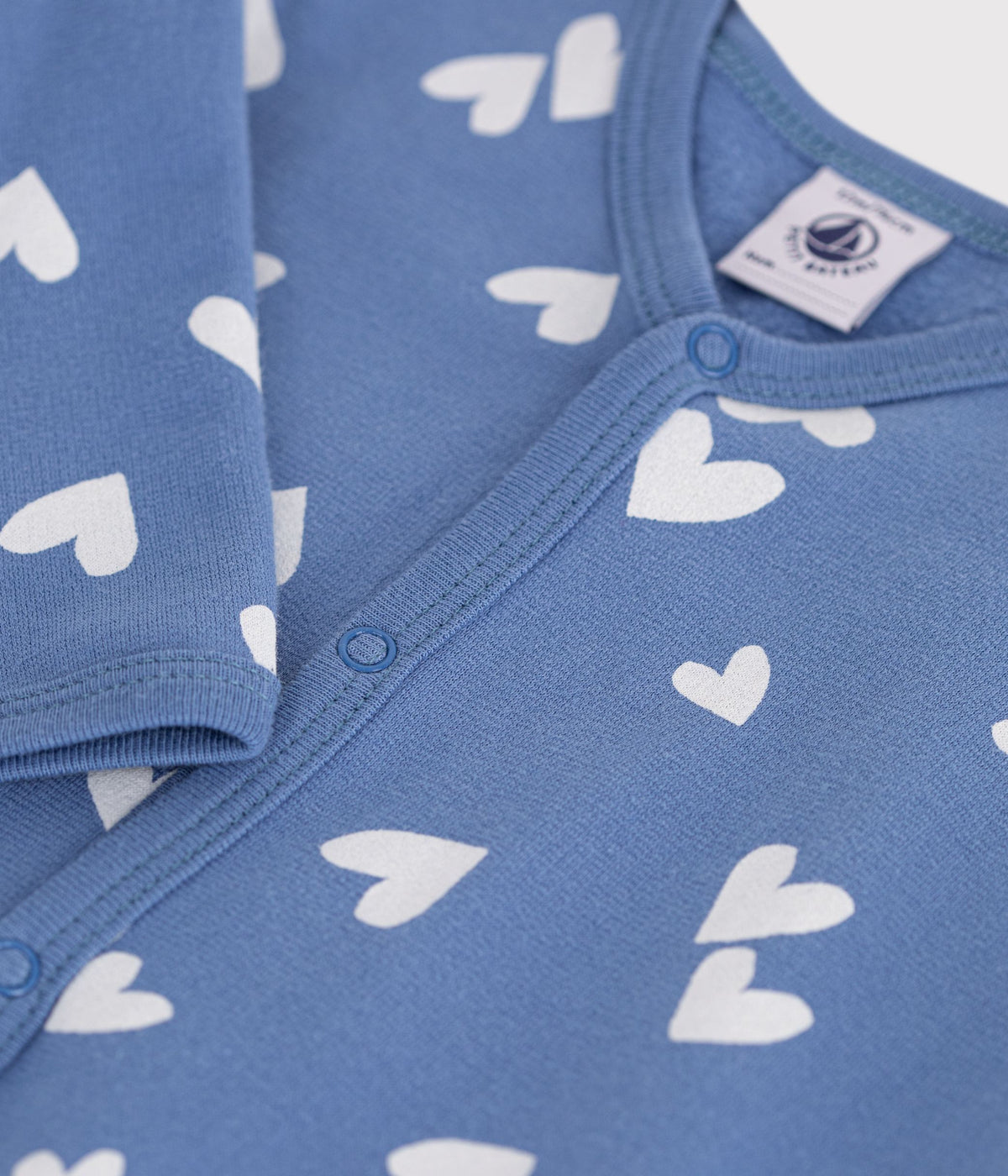 pyjama bebe en molleton imprime coeurs