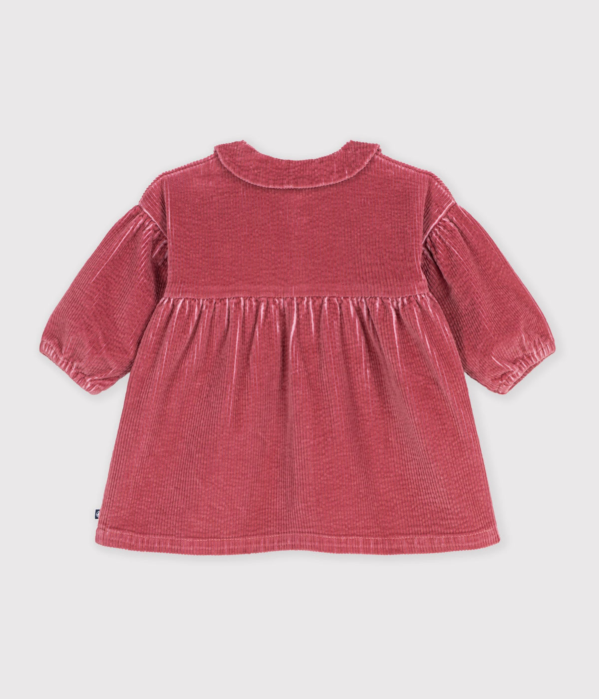 robe bebe en velours manches longues unie
