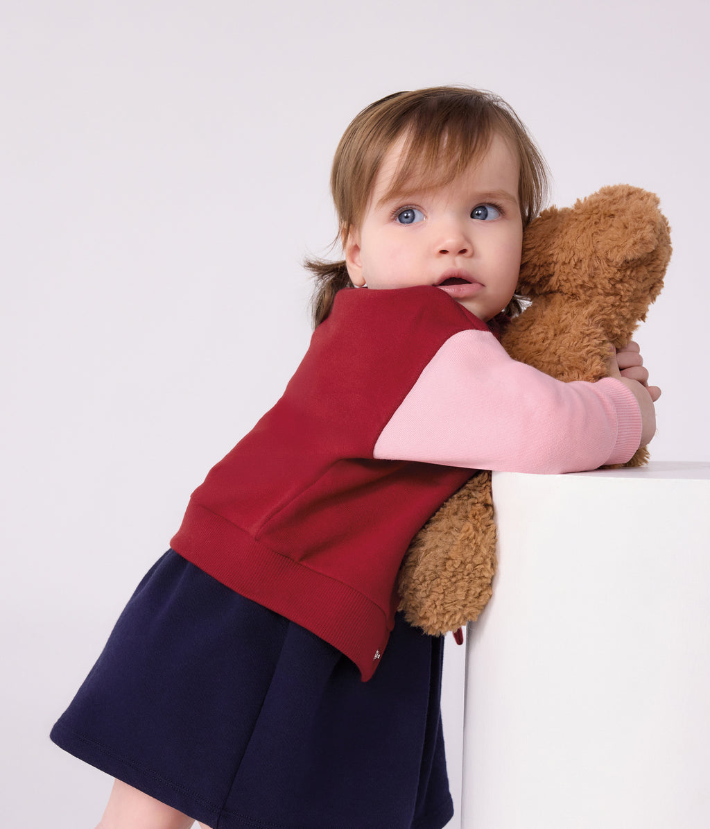 teddy bebe en coton bicolore