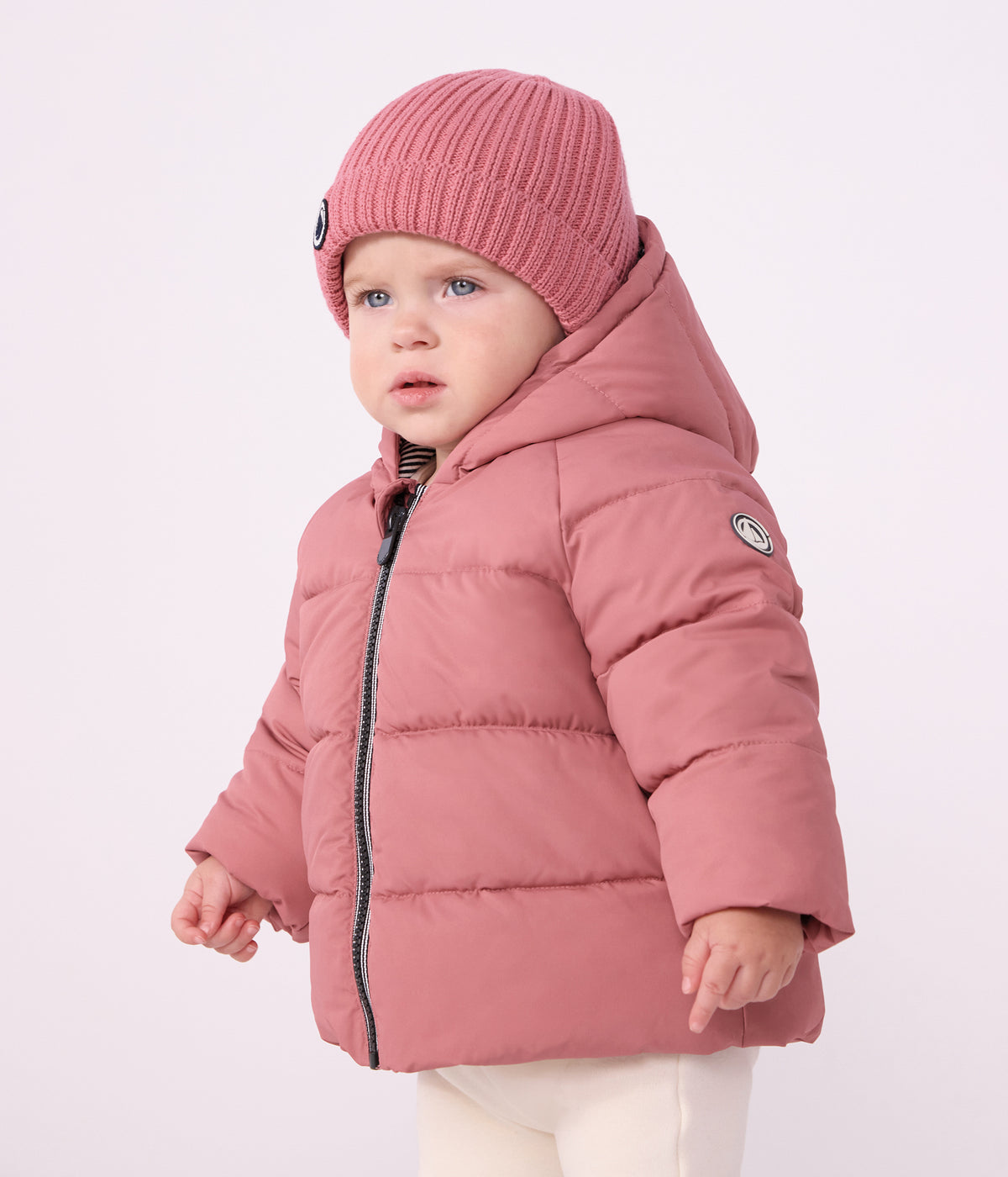 bonnet bebe en tricot double en polaire