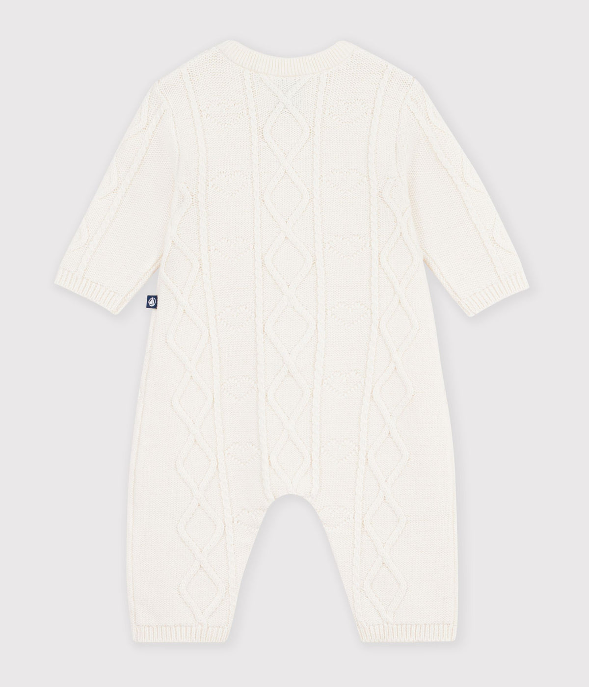 combinaison bebe en tricot laine et coton uni