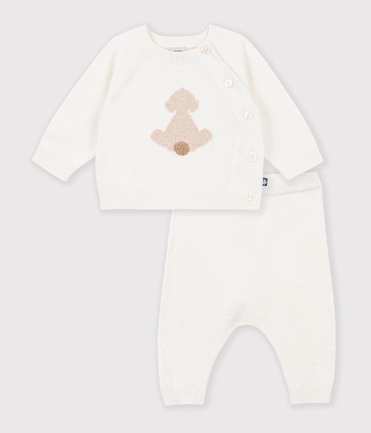 ensemble bebe en tricot a motif