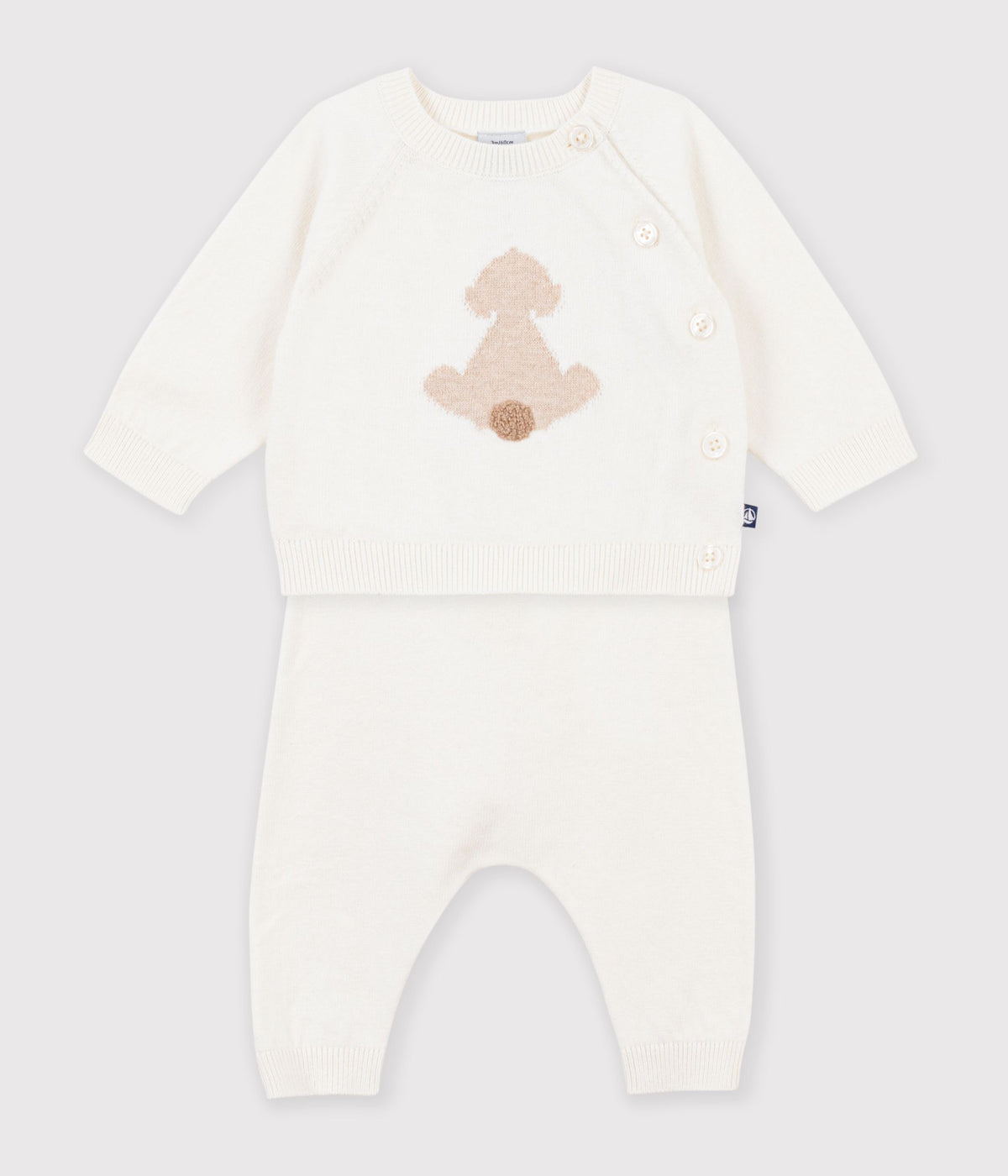 ensemble bebe en tricot a motif