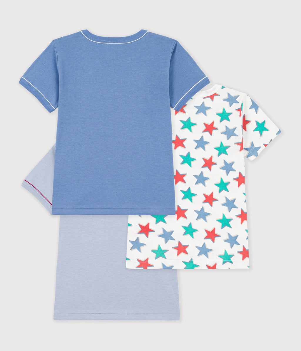 lot de tee shirts enfant en coton manches courtes imprime multicouleur