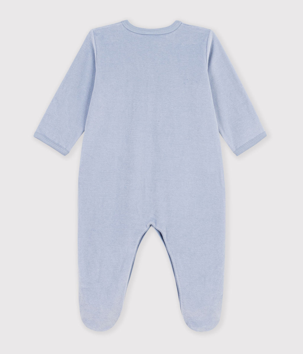 pyjama bebe en velours uni avec motif place 03