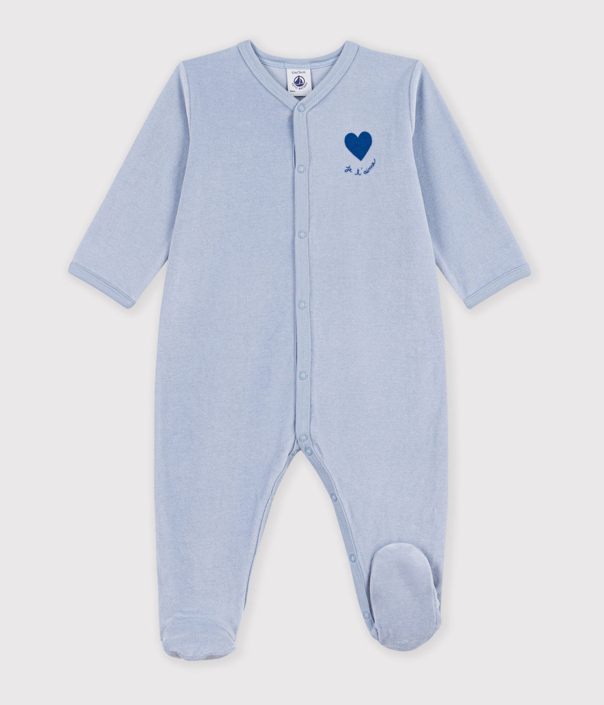 pyjama bebe en velours uni avec motif place 03