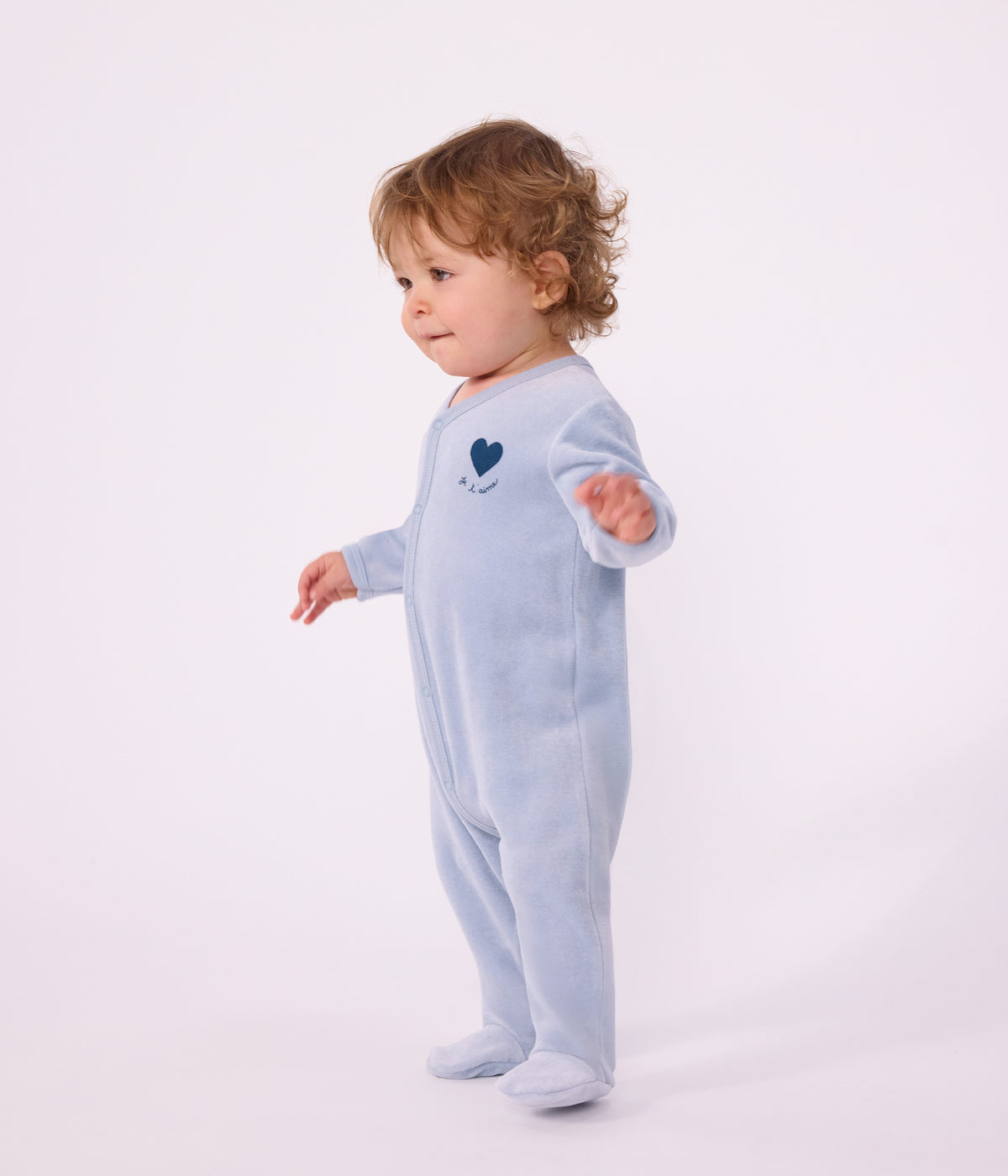 pyjama bebe en velours uni avec motif place 03