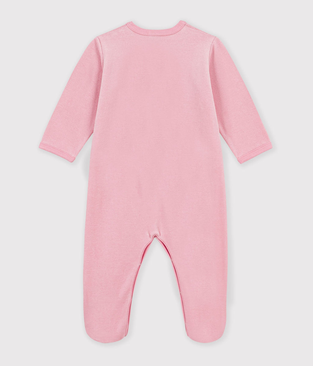 pyjama bebe en velours uni avec motif place
