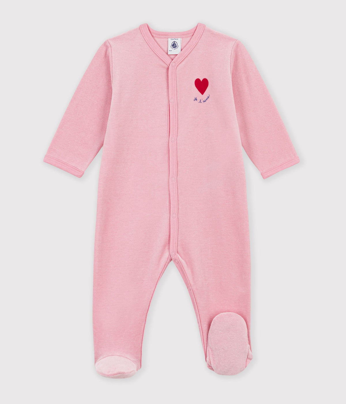 pyjama bebe en velours uni avec motif place