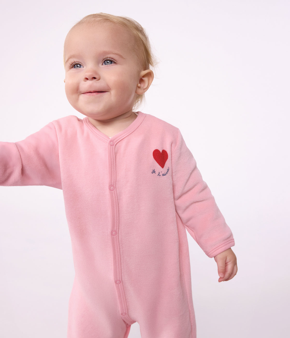 pyjama bebe en velours uni avec motif place