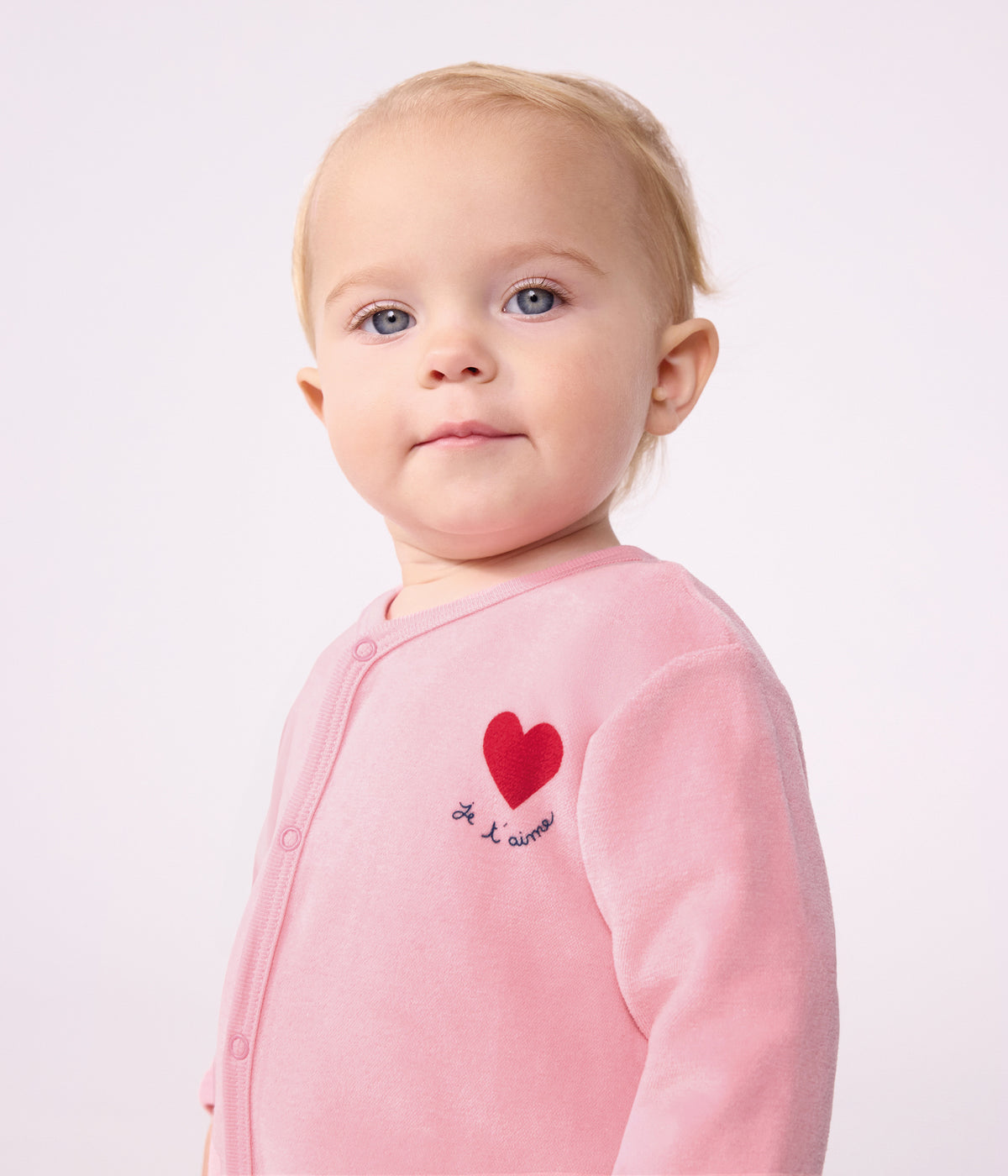 pyjama bebe en velours uni avec motif place