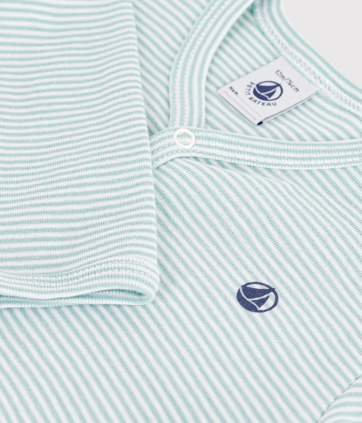 pyjama bebe en coton a rayures milleraies vert