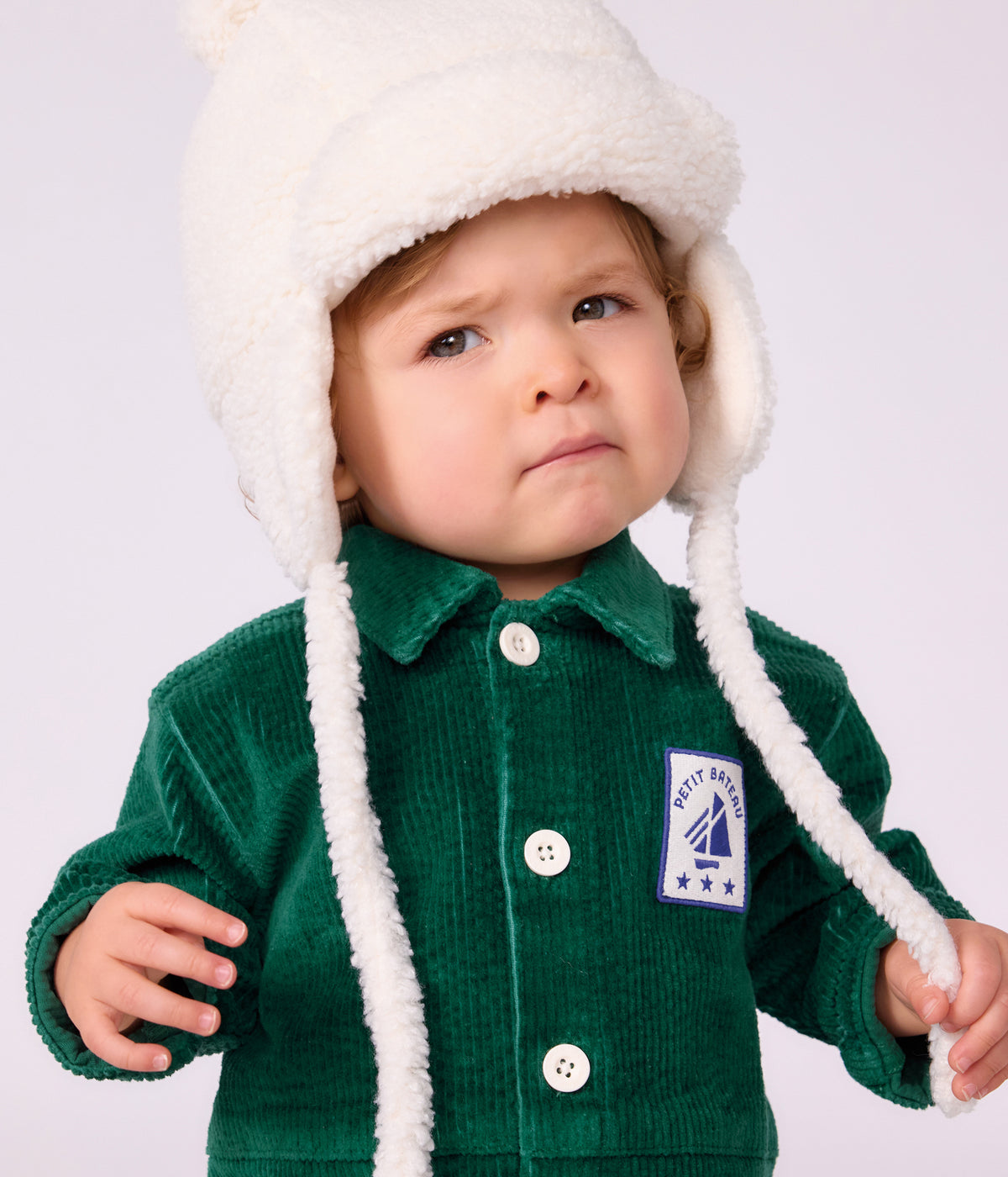 chapka bebe en sherpa avec des oreilles